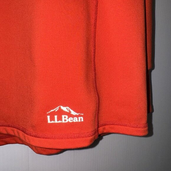 LL BEAN Mens Mountain Fleece Half Zip Orange Outdoors Sz M Regular Pullover - Picture 4 of 16
